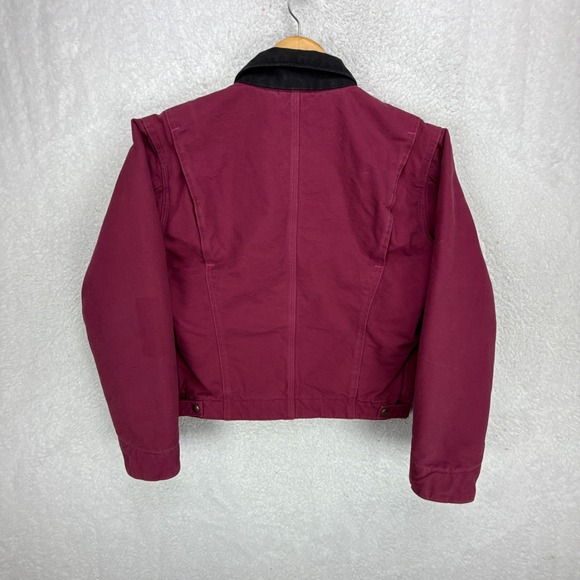 Carhartt Detroit Jacket Sherpa Lined Womens Small WJ097 RBY Raspberry NWT NOS - Picture 2 of 13